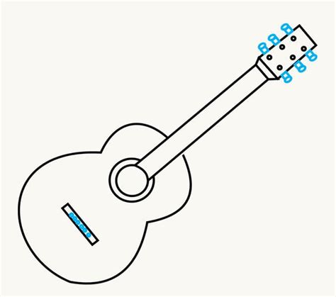 Step By Step How To Draw A Guitar FeltMagnet