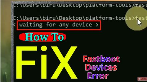 How To Fix Waiting For Any Device PC Fastboot Device Not Working Fix YouTube