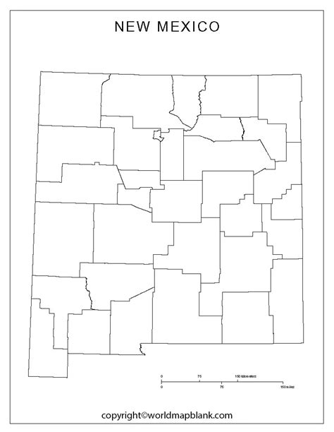 Blank Map Of New Mexico World Map Blank