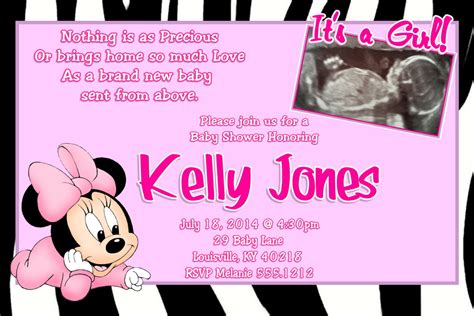 Have a baby shower is need long time preparation. Baby Minnie Mouse Baby Shower Invitations | Baby Shower ...