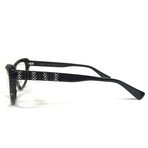 caviar eyeglasses frames m 9001 c24 black cat eye full rim crystals 55 17 145 ebay