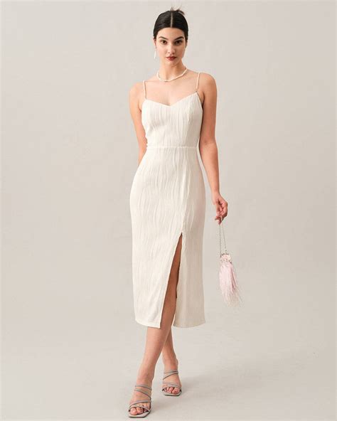 The Wave Textured Pearl Strap Dress And Reviews White Pearl Dress Pink