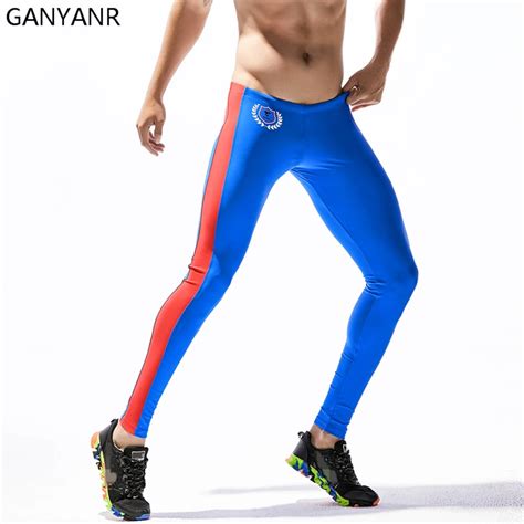 ganyanr brand running tights men sports leggings basketball yoga pants compression fitness quick