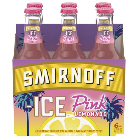 Smirnoff Ice Peach Bellini 6 Pk Bottles Shop Malt Beverages And Coolers