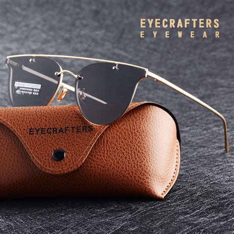 Double Bridge Frame Luxury Designer Shades Eyecrafters Original Brand Polarized Sunglasses
