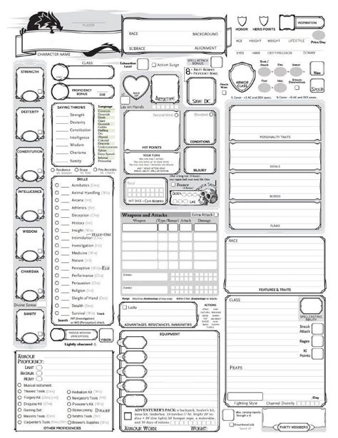 5E Character Sheets Printable Web Take These Resources With You On Your