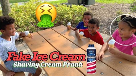 Fake Ice Cream Shaving Cream Prank Backfired Youtube
