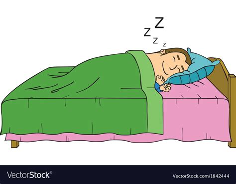 Man Sleeping In Bed Cartoon Hallerenee