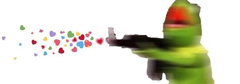 Kermit Heart Meme Gun