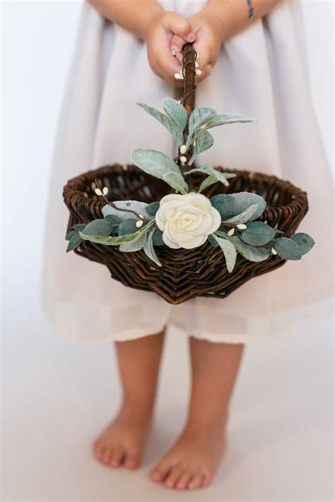 Grace Willow Flower Girl Basket Ragga Wedding Wedding Flower Girl