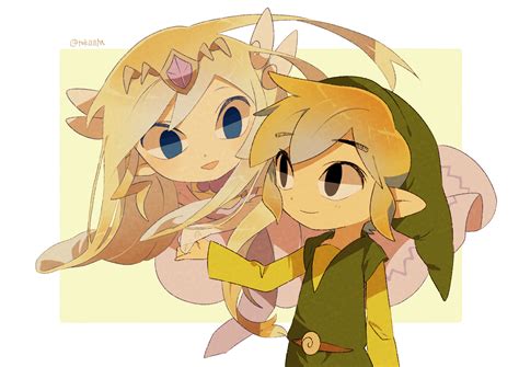 Link Princess Zelda Toon Link And Toon Zelda The Legend Of Zelda And 2 More Drawn By