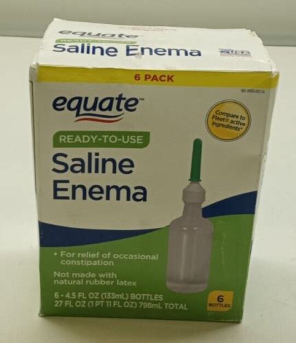 equate 6 pack enema sodium phosphates saline laxative 4 5 fl oz ready to use 681131143127 ebay