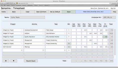 Senomix Timesheets Time And Expense Tracking Features