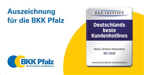 BKK Pfalz ausgezeichnet: "Deutschlands beste Kundenhotlines" | Presseportal