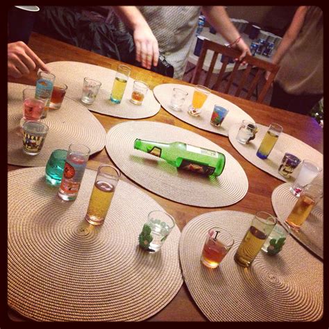 Spin The Bottle Shots Filled With Alcohol Water Soda But Mostly Alcohol Partyidea