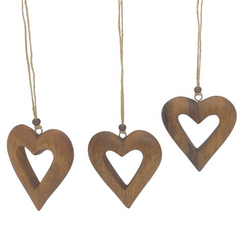 Hand Carved Wooden Heart The Fig Tree T Shop