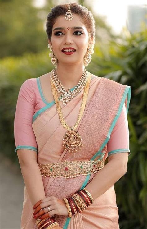 25 Pink Wedding Saree Ideas And Inspirations • Keep Me Stylish South Indian Wedding Saree