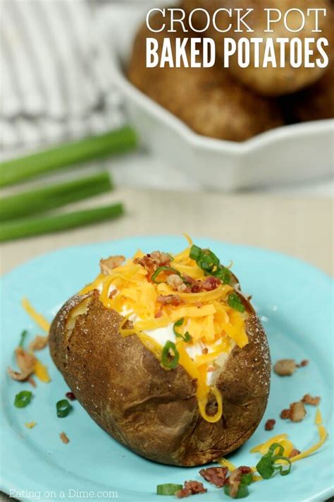 They turn out perfect every time! Crock Pot Baked Potatoes - Baked Potatoes in Crock Pot