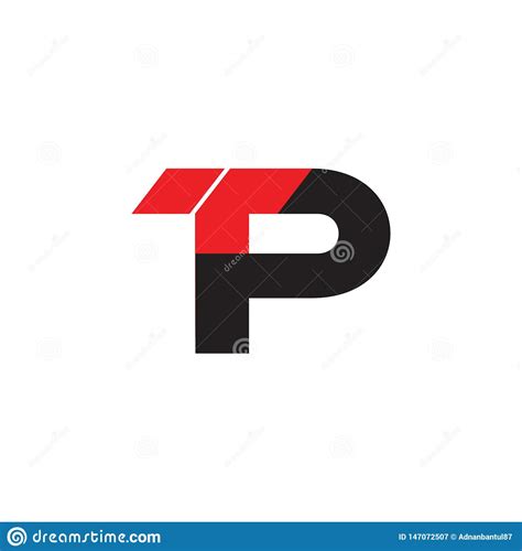 Letter Tp Simple Linked Geometric Logo Vector Stock Vector