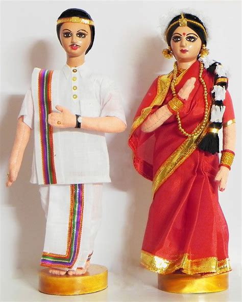 Andhra Bridal Dolls Cloth Traditional Toys Traditional Dresses Couples Doll Homemade Dolls