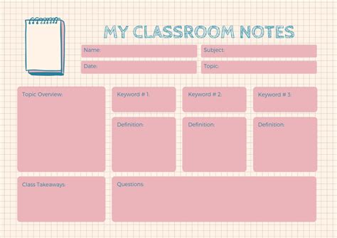 Notion Note Taking Template Aesthetic