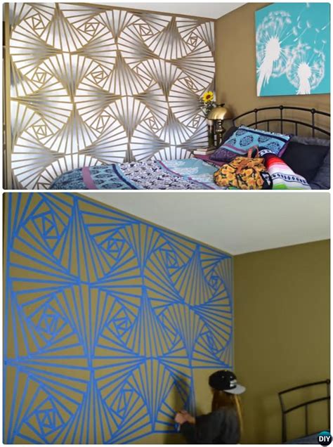 Diy Geometric Ombre Wall Painting Instruction Diy Wall Painting Ideas