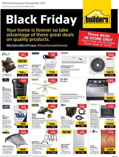 Builders Warehouse Black Friday Specials 2020