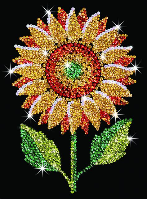 Hobbies Sequin Art Sun Flower Craft Kit Hobbies