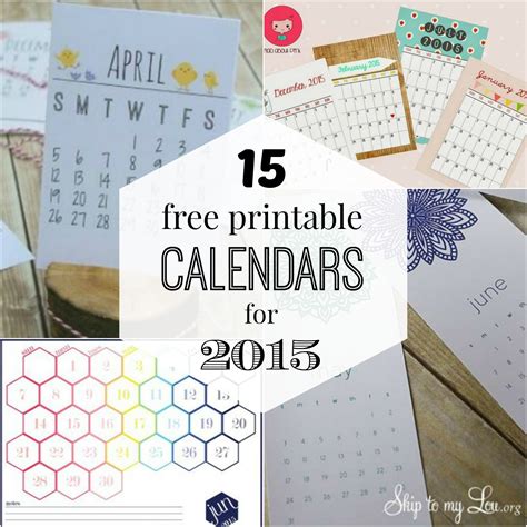 All calendars print in landscape mode (vs. 15 Free Printable Calendars for 2015 - Organize and ...
