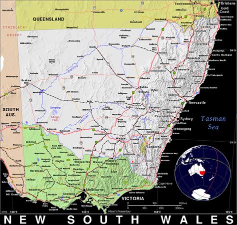 Nsw · New South Wales · Public Domain Maps By Pat The Free Open