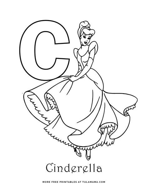 Free Printable Disney Alphabet Coloring Pages Abc Coloring Pages