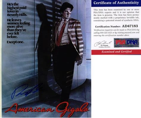 Richard Gere Signed 11x14 Photo American Gigolo Pretty Woman Psa