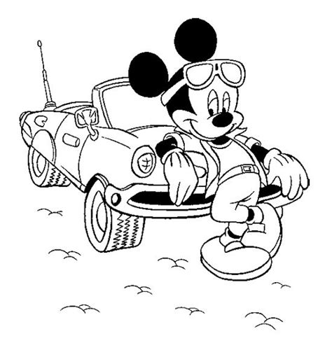 Don't forget to share them with your friends and family. Mickey And a Car Coloring Page | Mickey mouse coloring ...
