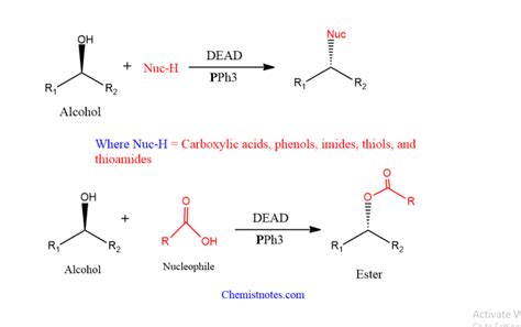 Mitsunobu Reaction Mechanism 2 New Application Chemistry Notes