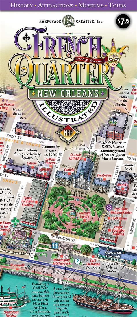 Walking New Orleans French Quarter Map Jharingan