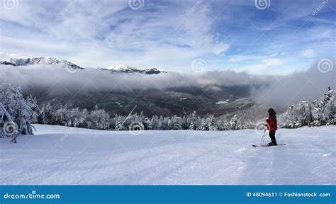Snowy Slope In The Mountains Stock Image Image Of Slopes Northeast