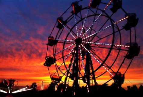 The original ferris wheel, designed by george washington gale ferris, built for the world's columbian exposition, chicago, 1893. Ferris Wheel At Sunset | Ferris wheel during sunset. This ...
