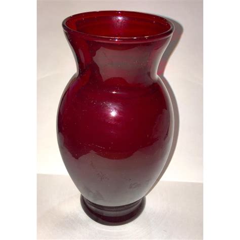 Antique Ruby Red Glass Vase Glass Designs