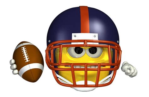 Football Emoticon With Clipping Path 3d Render Of An Emoticon