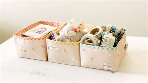 Fabric Storage Box Diy Fabric Basket Sewing Room Organize How To