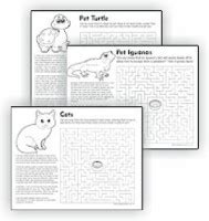 Small group activities fish bowl letter bingo calling cards are in lowercase… Pet Badge | Printable Pet Facts with Mazes ...