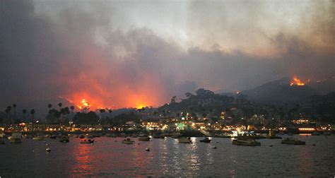 Wildfire Threatens A California Resort Island The New York Times