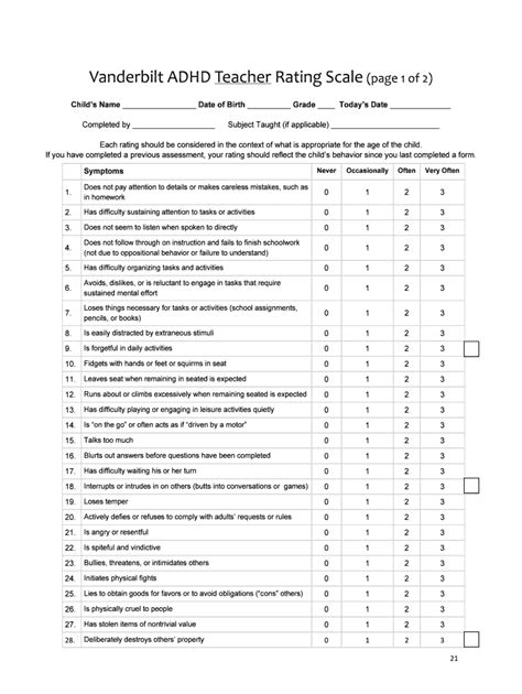 Adhd Rating Scale Complete With Ease Airslate Signnow