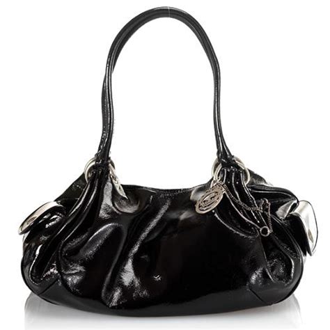 Juicy Couture Patent Leather Fluffy Satchel Handbag