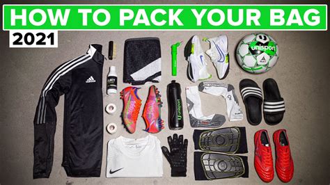 How To Pack Your Football Bag What You Need In 2021 Youtube