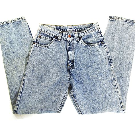 Acid Wash Jeans Vintage 80s High Waisted Denim Womens Etsy
