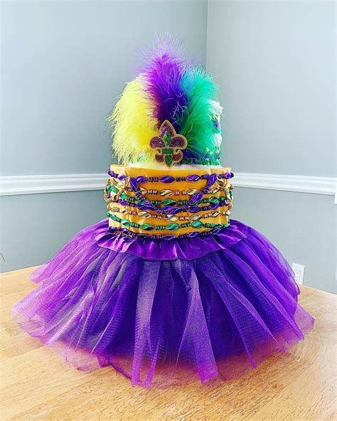 Mardi Gras Three Tier Diaper Cake Etsy