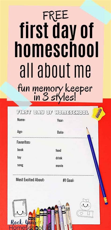 First Day Of Homeschool Free Printables