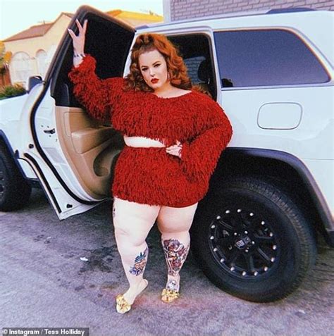 plus size model tess holliday drives two hours to see her trainer daily mail online