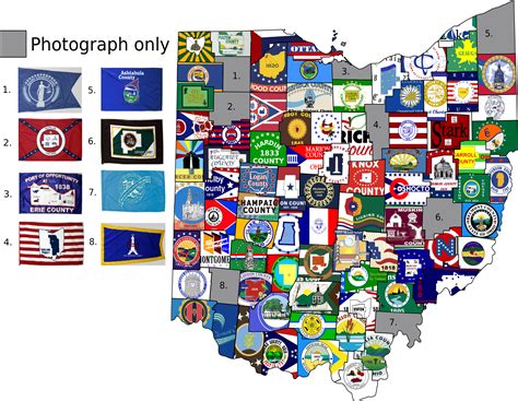 Ohio Counties Flag Map Rvexillology